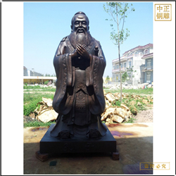 鑄銅關公 孔子講學人物雕塑