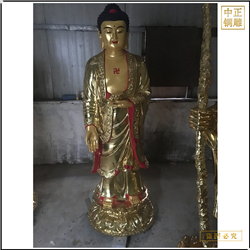 供應(yīng)西方三圣貼金佛像報(bào)價