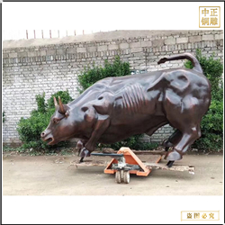 鑄銅關公 步行街華爾街大型銅牛
