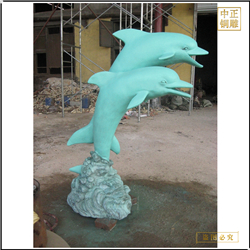 鑄銅關公 小型海豚雕塑加工