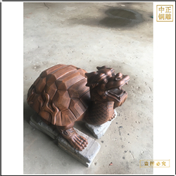 鑄銅關(guān)公 烏龜銅鑄造擺件鑄造