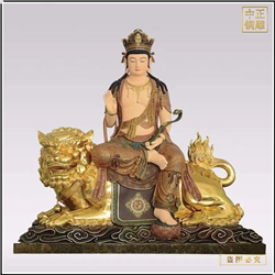 鑄銅關(guān)公 寺廟2米文殊普賢銅像