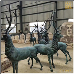 鑄銅關公 城市公園群鹿鑄造
