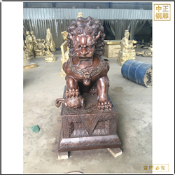鑄銅關公 銅純瑞獸銅獅子廠家