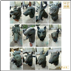 鑄銅關(guān)公 十二生肖銅雕塑廠家制作