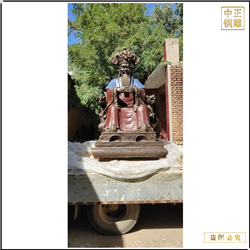 鑄銅關公 龍五爺財神雕塑