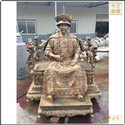 鑄銅關(guān)公 古代雍正皇帝銅雕塑
