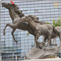 鑄銅關公 公司門口大型鑄銅馬雕塑