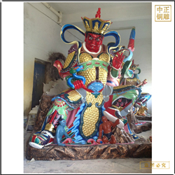 鑄銅關公 純銅四大天王菩薩佛像擺件