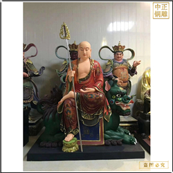 鑄銅關公 騎坐騎寺廟地藏王菩薩