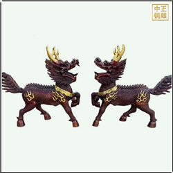 定制大門(mén)銅獬豸雕塑廠(chǎng)家
